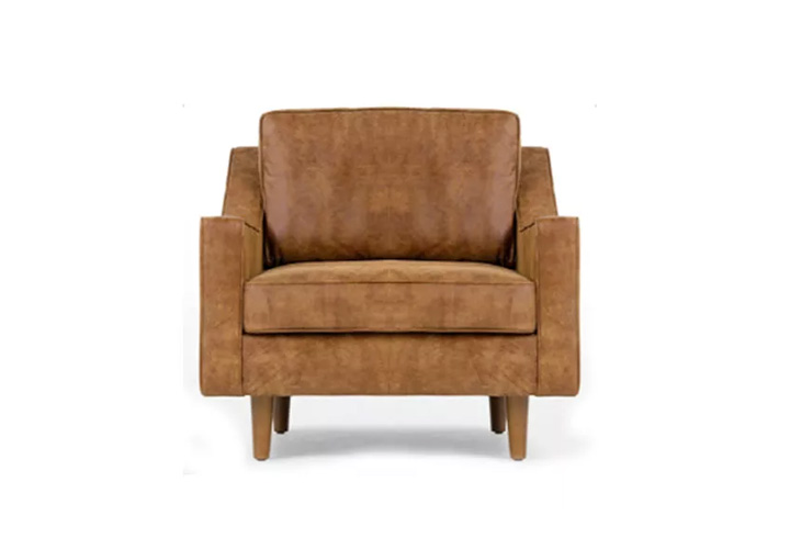 ROB Cognac Leather 1 Seater Sofa
