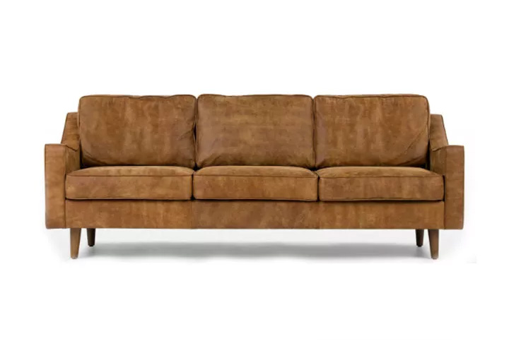 ROB Cognac Leather 3 Seater Sofa