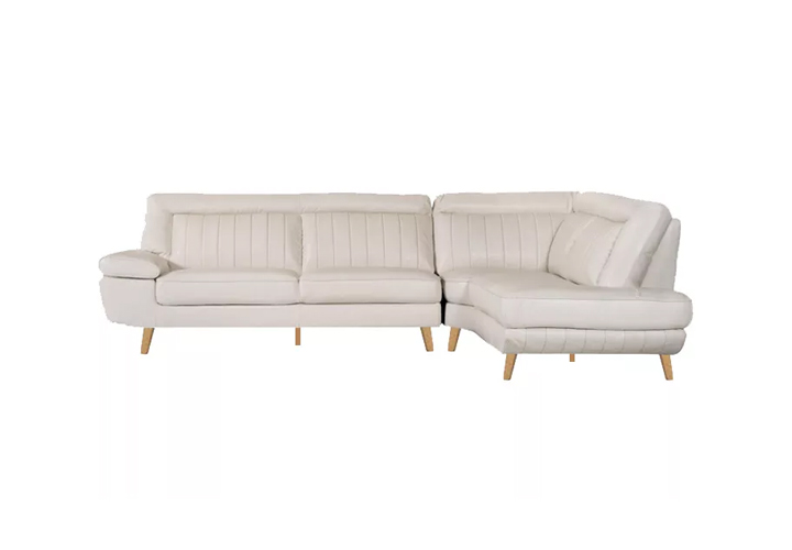 Retro motion Sofa white leather